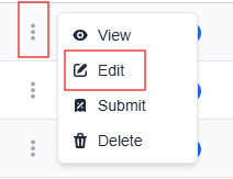 More options menu with the edit option highlighted