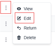 More options menu with the Edit option highlighted