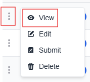 More options menu with the view option highlighted