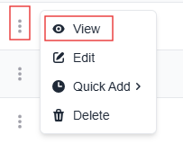 More options menu with the view option highlighted