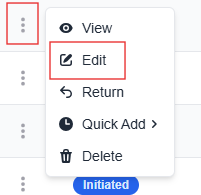 More options menu with the Edit option highlighted