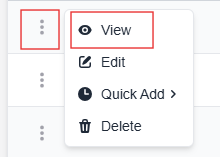 More options menu with the View option highlighted