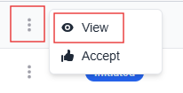 More options menu with the view option highlighted