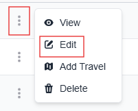More options menu with the edit option highlighted
