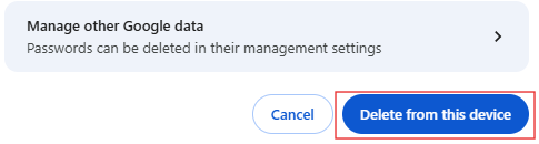delete from this device button 