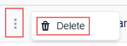 More options menu with the Delete option highlighted