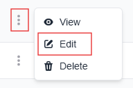 More options menu with the edit option highlighted