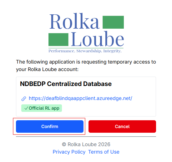 Confirmation page with URL  and cancel button page with confirmation button and URL