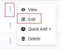 More options menu with the Edit option highlighted